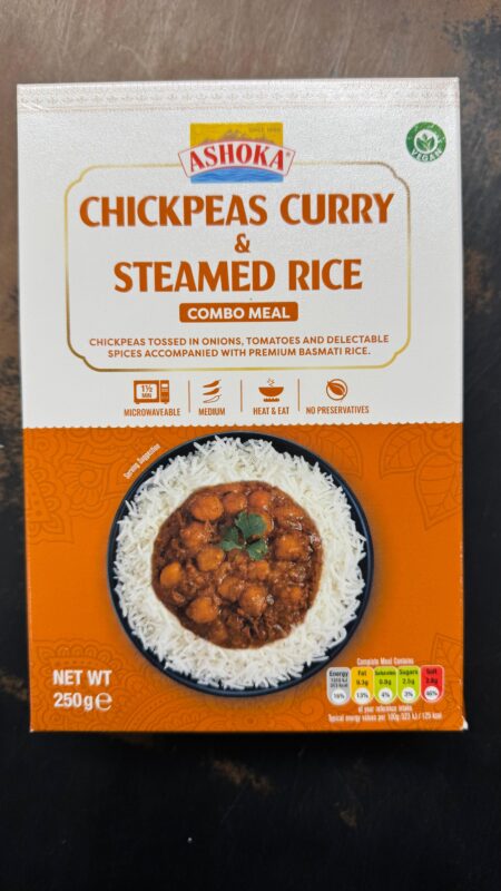 ASHOKA CHICKPEAS CURRY & STEAMED RICE 250GM
